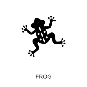 青蛙图标。青蛙符号设计从动物收藏。简单的元素向量例证在白色背景