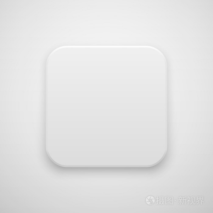 白色抽象空白应用程序图标按钮模板