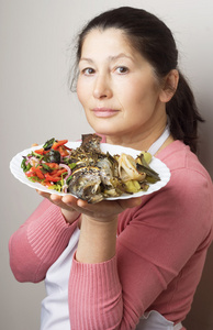 用柠檬鱼烹饪鳟鱼