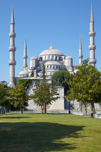 在伊斯坦布尔的蓝色清真寺 Sultanahmet 清真寺