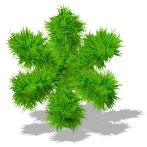 绿草生态字体元件