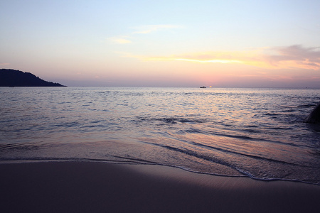 海海滩日落