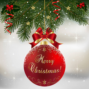 Fondo de Navidad con ramas de abeto y decoraciones冷杉的枝条和装饰圣诞节背景
