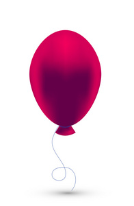 矢量红色气球上白色隔离。eps10