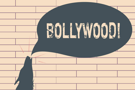 书写文字写宝莱坞。概念含义印度流行电影电影行业孟买电影