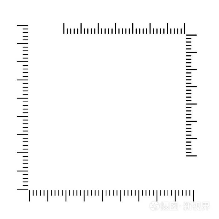 标尺和公制标尺的测量刻度,标记