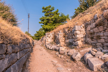 土耳其 Aydin 宗师古希腊城市 Priene 遗址