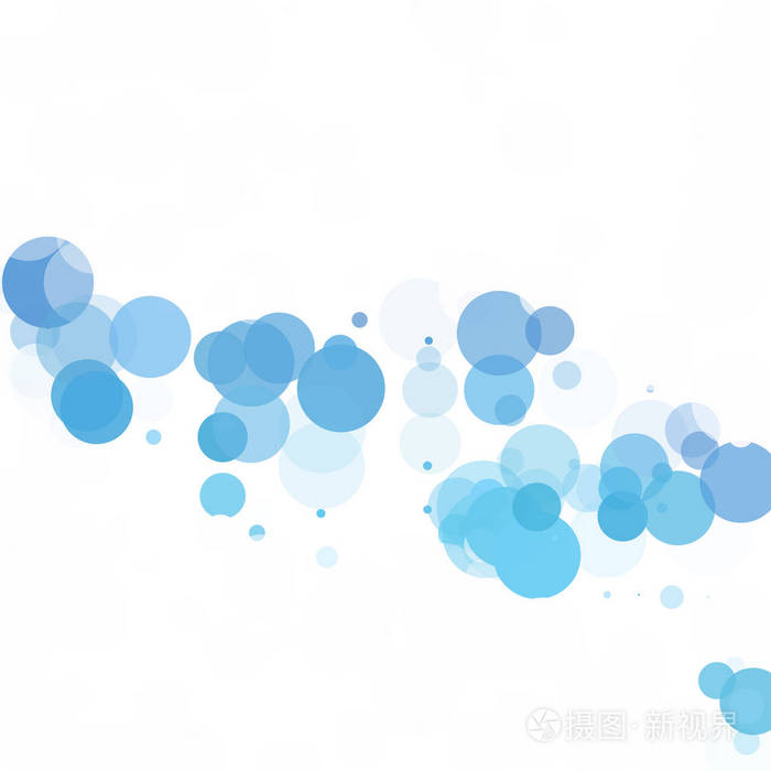 气泡圆点独特的蓝色明亮的矢量背景插画-正版商用图片0aqym8-摄图新