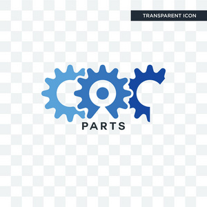 carparts 矢量图标在透明背景上隔离, carpart