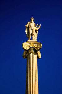 希腊神的雕像阿波罗, 雅典学院, 雅典, 希腊