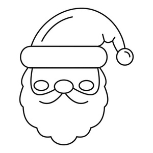 圣诞老人的脸图标, 轮廓样式