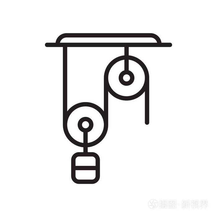 物理图标矢量符号和符号在白色背景下被隔离, 物理徽标概念