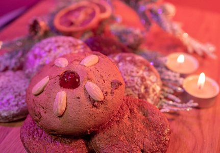 典型的圣诞节传统德国利布库琴姜饼