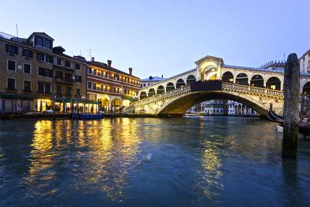 京杭运河在日落，威尼斯，意大利