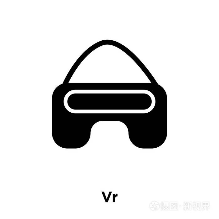 vr图标矢量被隔离在白色背景上标志概念的vr标志在透明背景下填充黑色