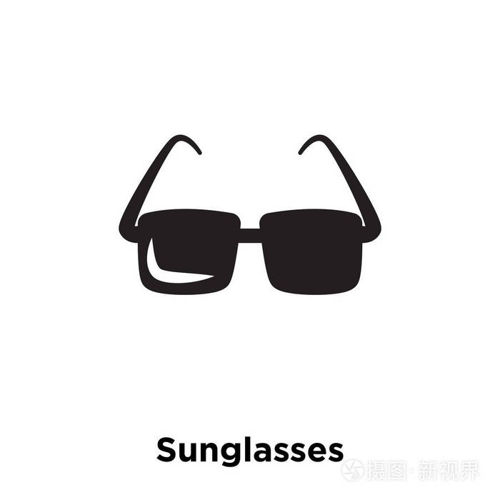 太阳镜图标矢量隔离在白色背景, 标志概念的太阳镜标志在透明的背景