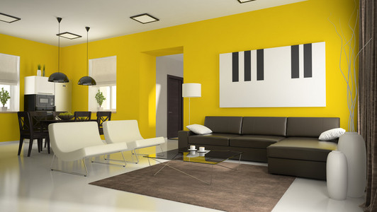 室内用黄色的墙壁第 4 部分