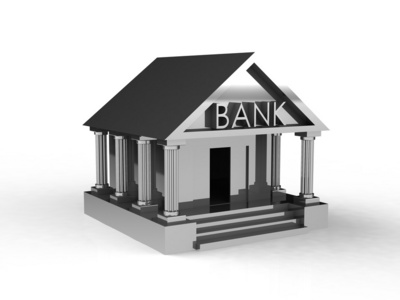 银行的 3d 图标