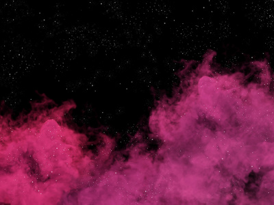 粉红色的星云和恒星宇宙中