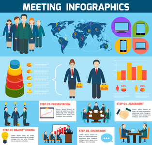 商务会议信息图表