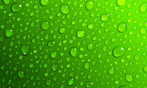 绿色背景的水滴