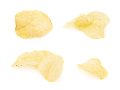 黄色带肋的薯片