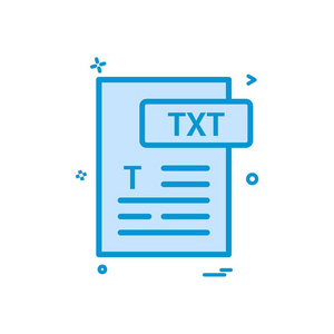 txt 文件格式图标矢量设计