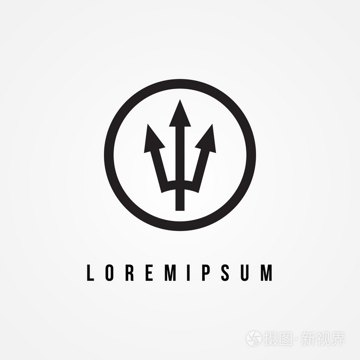 三叉戟图标矢量图