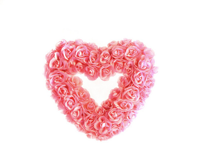 小小的粉红色玫瑰的心