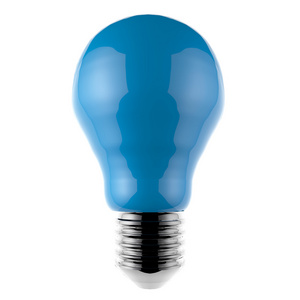 蓝色灯泡 3d 作为创意