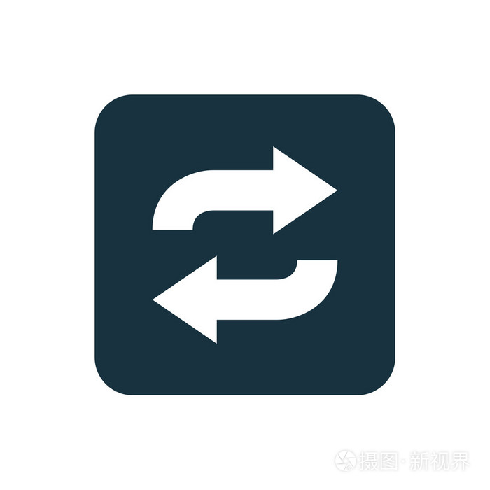 自动播放图标圆角正方形按钮