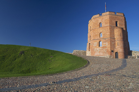 纳斯塔剩余部分的上部城堡在立陶宛维尔纽斯
