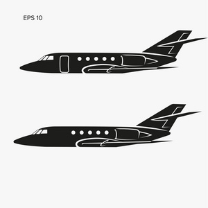 专用 jet 矢量图标。商务喷气插画平面设计