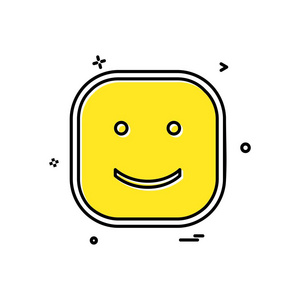 快乐的表情符号设计, 五颜六色的矢量插图
