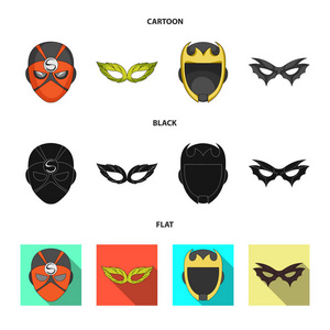 英雄和面具标志的向量例证。英雄和超级英雄股票矢量插图收藏