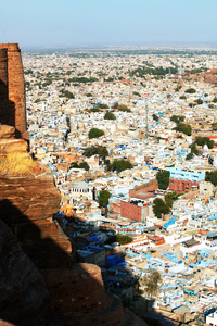 焦特布尔蓝城拉贾斯坦邦，印度查看从 mehrangarh 堡