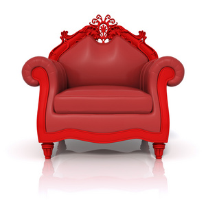豪华的红色扶手椅