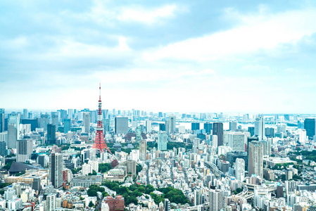 东京塔, 日本通信和观察塔。这是日本最高的人工结构, 直到 2010, 新东京 Skytree 成为日本最高的建筑。