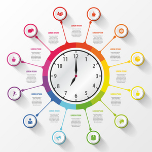 现代工作时间管理规划图表
