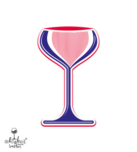 复杂的粉红色红酒杯