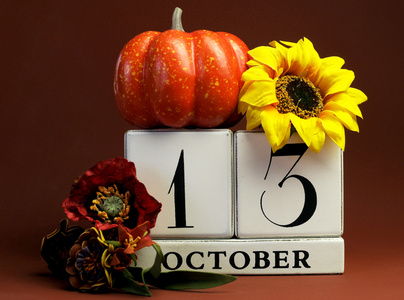 季节性保存个人 10 月日期的日期日历