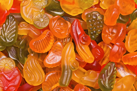 明亮水果 candy 的不同窗体上，各色背景
