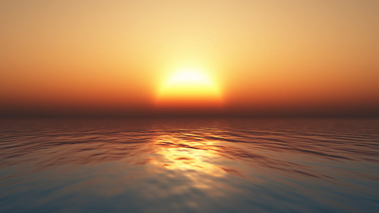日落海洋