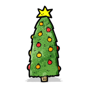 卡通圣诞树图片