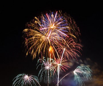 烟花爆竹庆祝胜利日