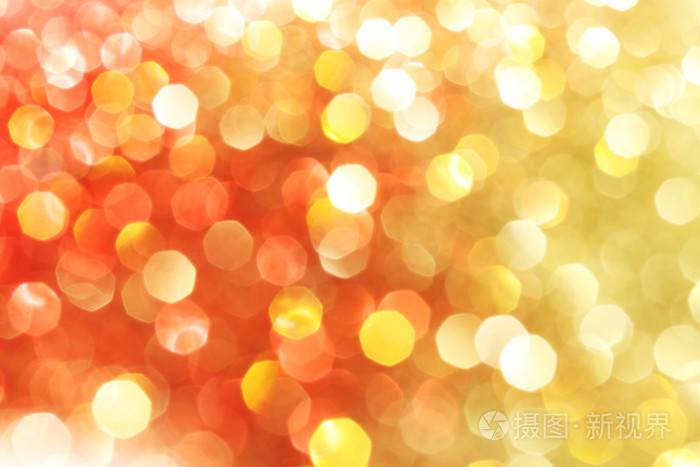 红色的金色的橙色的光芒背景柔和的灯光圣诞背景