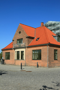 有屋顶的房子。哥本哈根，丹麦