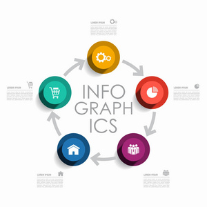 信息图表设计模板与地方为您的数据。矢量图