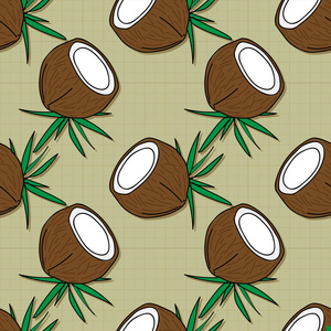 水果图案背景图案椰子