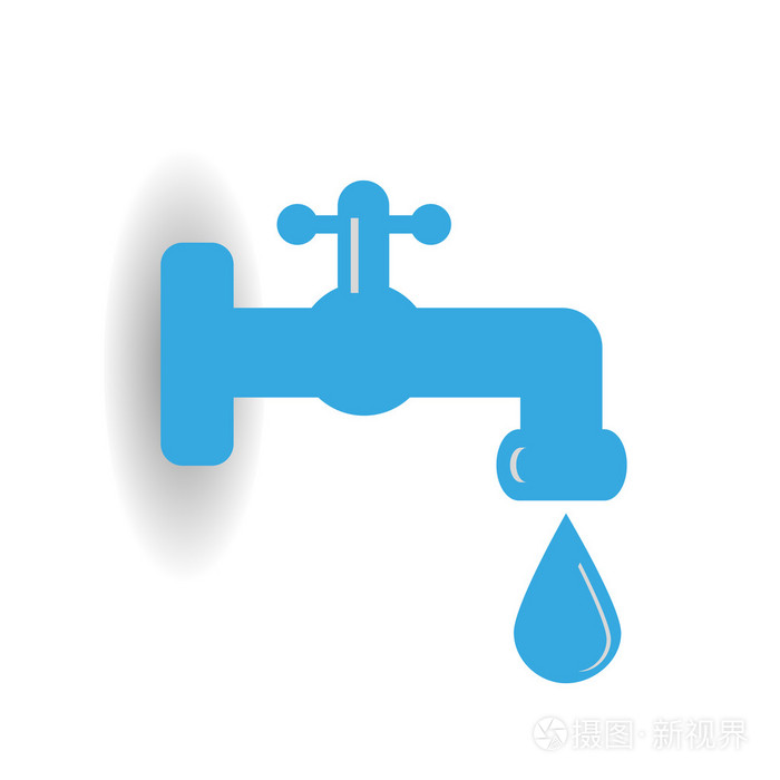 矢量水龙头滴图标说明